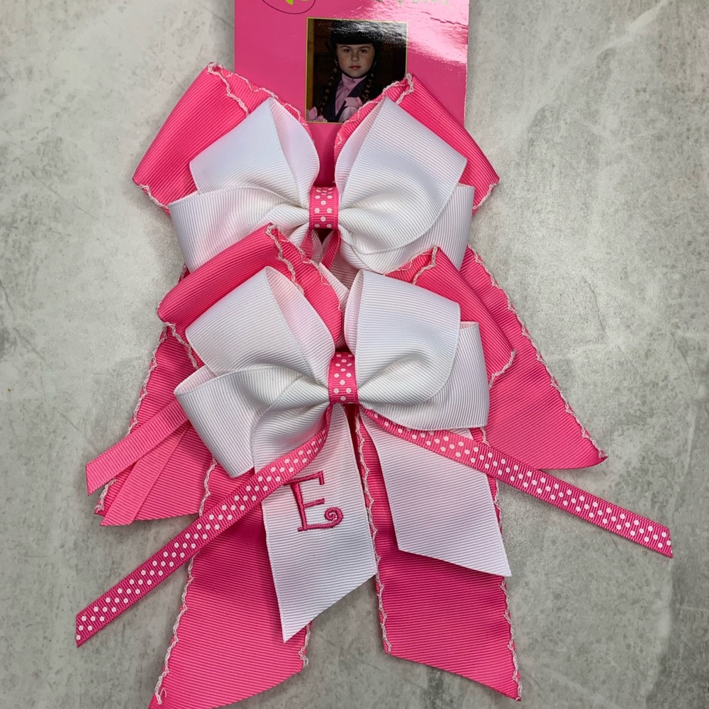 NWT Show Ribbons Pink and White